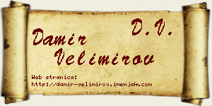 Damir Velimirov vizit kartica